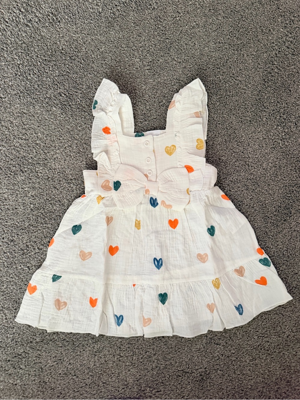 White dress with hearts